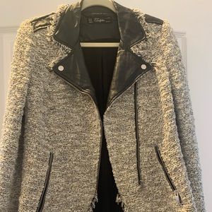 Zara boucle moto jacket